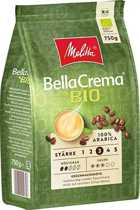 Melitta Bellacrema Bio Ganze Kaffee Bohnen St Rke Kg Ab Inkl