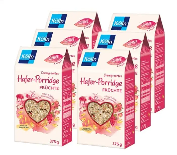 Kölln Fruchtiges Hafer Porridge 6er Pack 6 x 375g versch Sorten ab