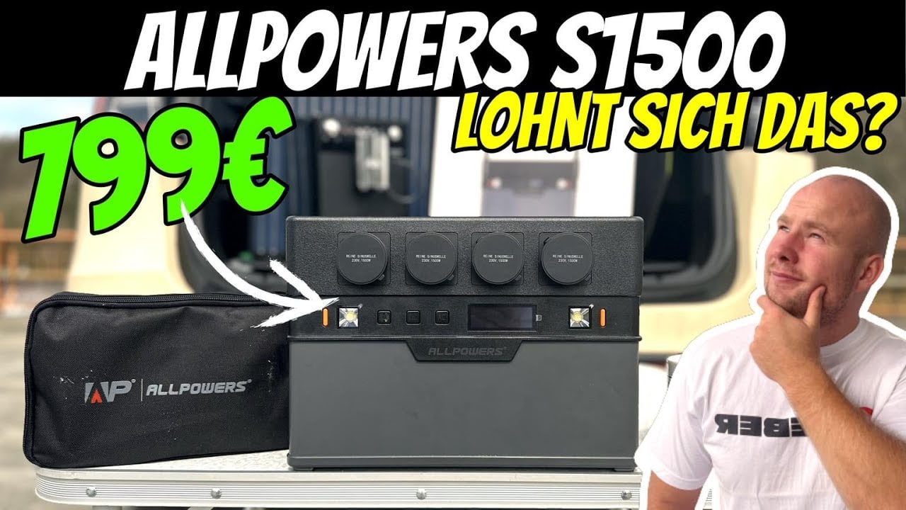 PREISHAMMER! 1092Wh - ALLPOWERS S1500 - POWERSTATION - SOLARPANEL | EFIEBER