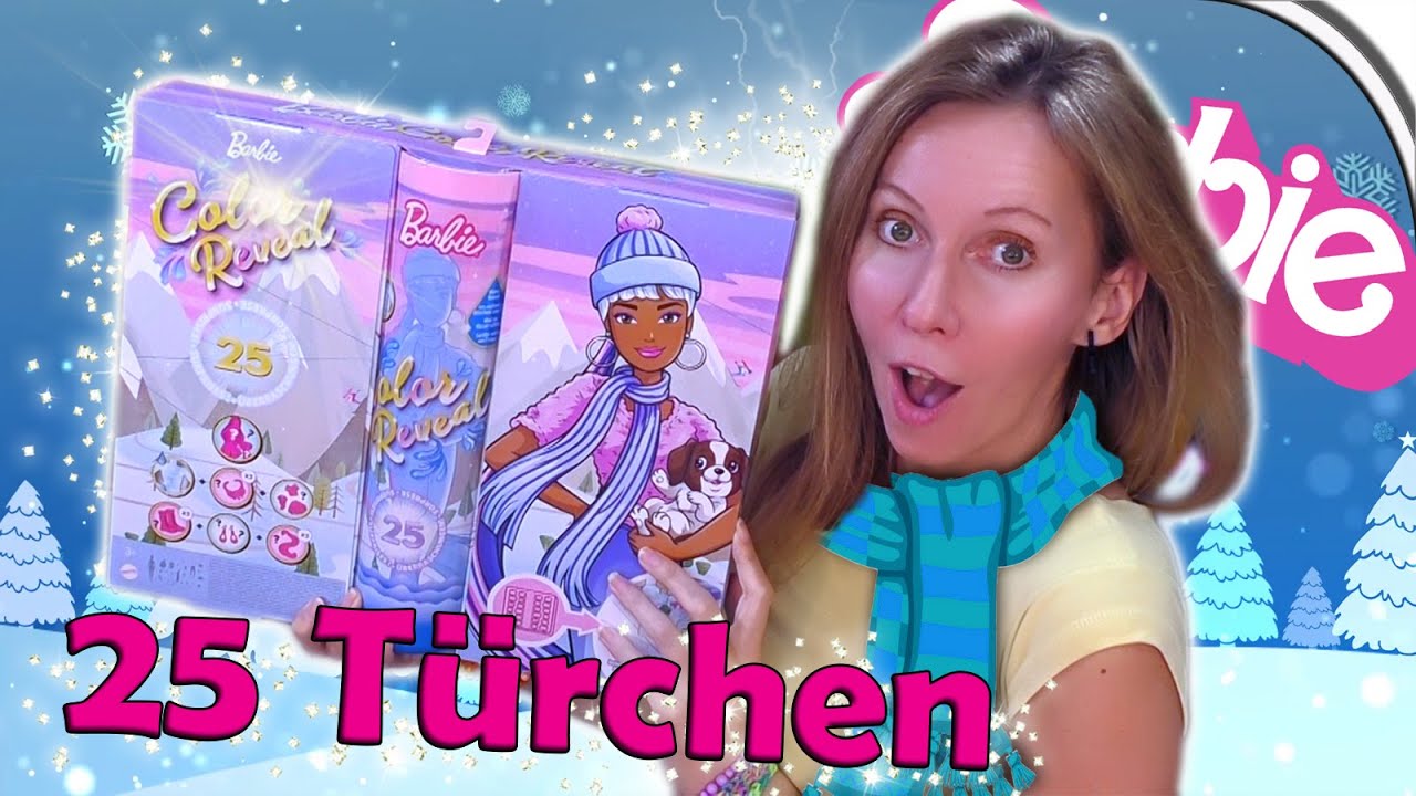 TEST 🎄 Adventskalender BARBIE Color Reveal Mattel ☃️ Alle Türchen 🎄 Was ist drin?