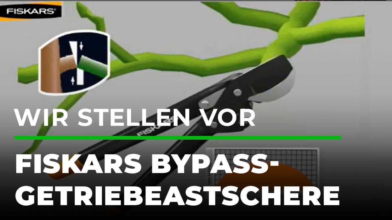 Wir stellen vor: Fiskars Bypass-Getriebeastschere | GRUBE.DE