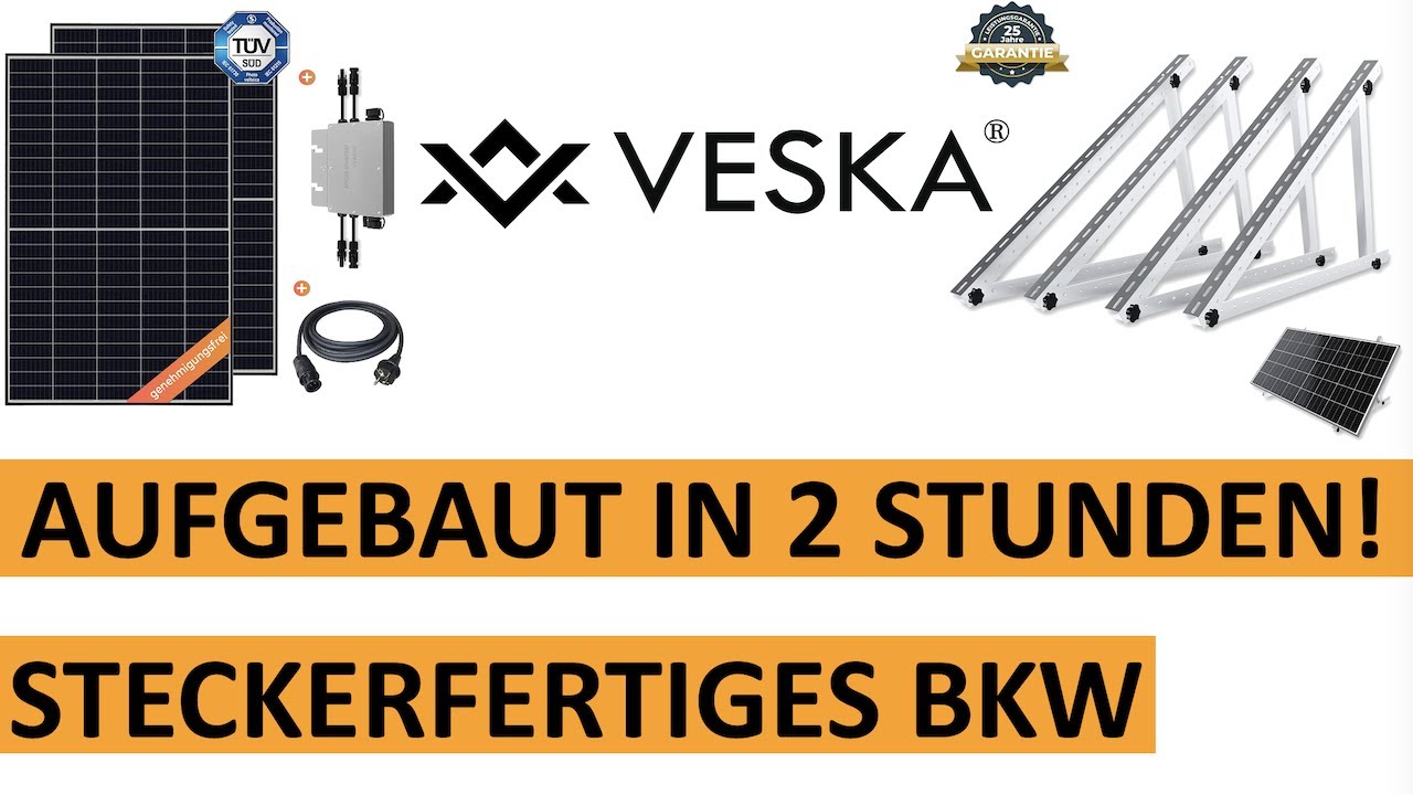 Steckerfertige Solaranlage von Veska Energy. So fix ist ein Balkonkraftwerk installiert