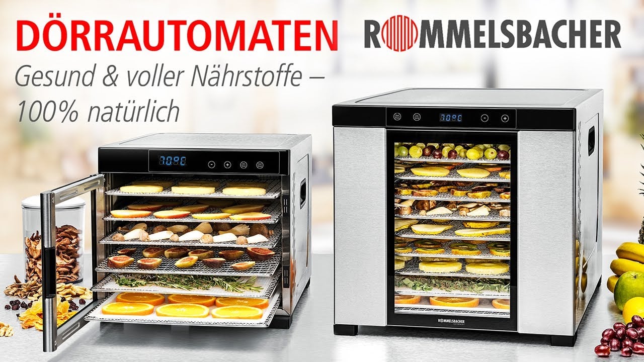 ROMMELSBACHER Dörrautomaten DA 900 und DA 1000 🍓🍌 Gesund & voller Nährstoffe – 100% natürlich 🍋
