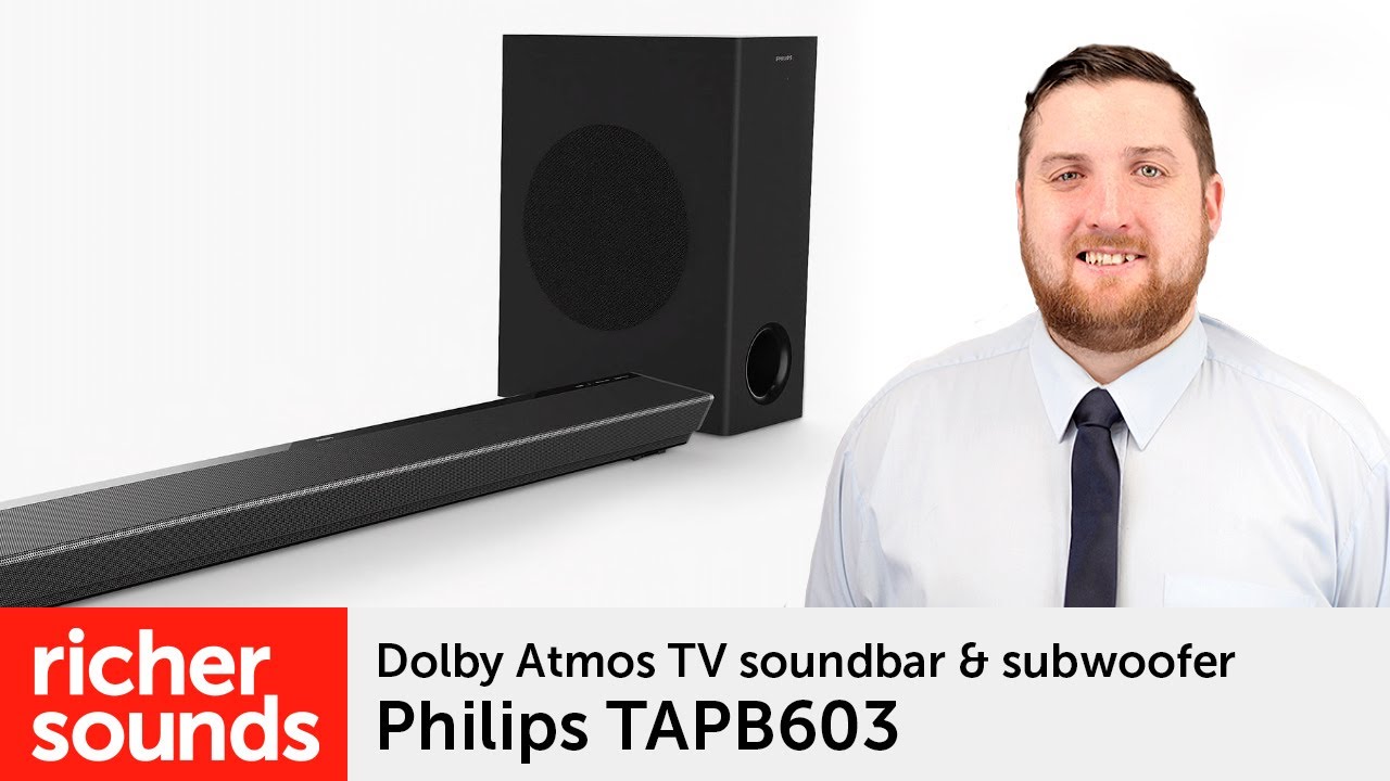 Philips TAPB603 - Dolby Atmos TV soundbar & subwoofer | Richer Sounds