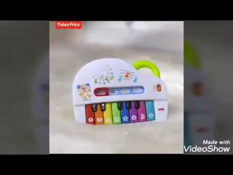 Fisher-Price GFK01 - Babys erstes Keyboard, Piano Lernspielzeug mit Liedern, Geräuschen und Sätzen a