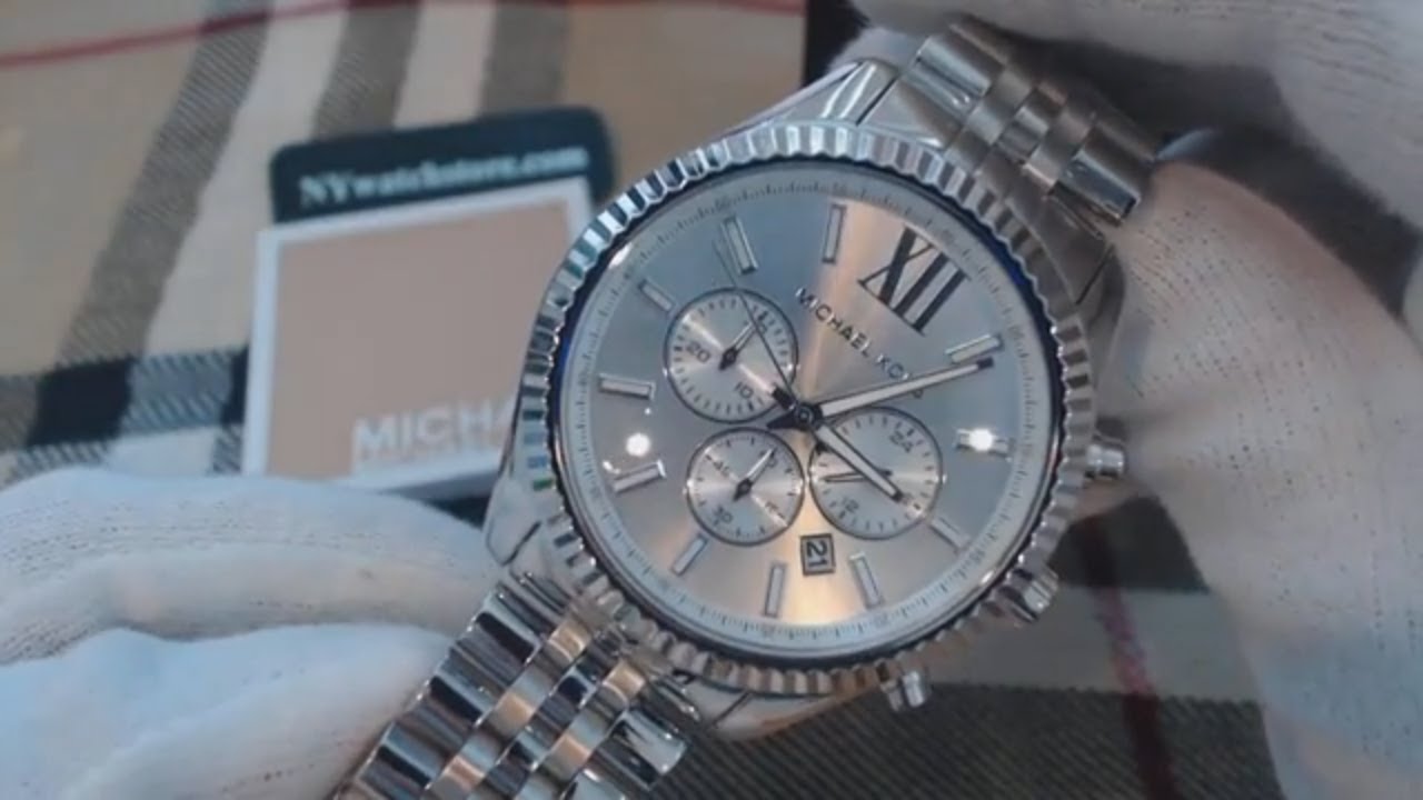 Men's Michael Kors Lexington Steel Chronograph Watch MK8405