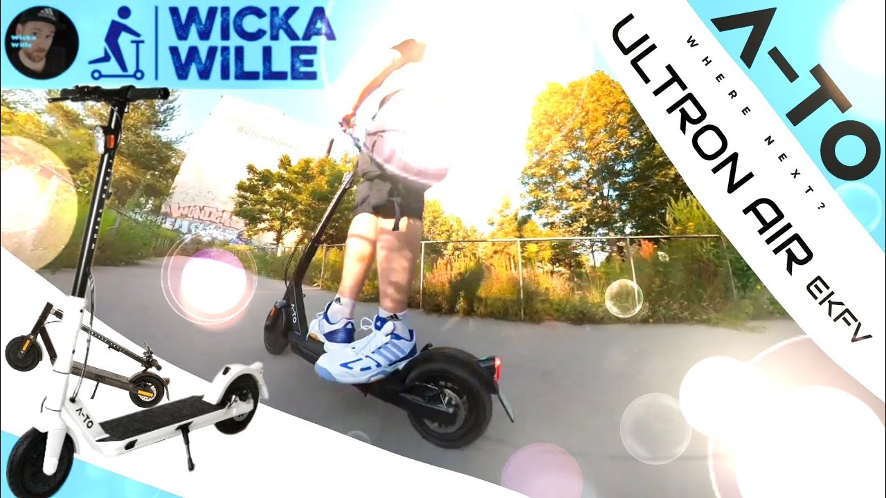 A-TO Ultron Air e-Scooter unter 500€ mit Strassenzulassung? 13,8kg leicht, letzte Meile mit ABE! KSR