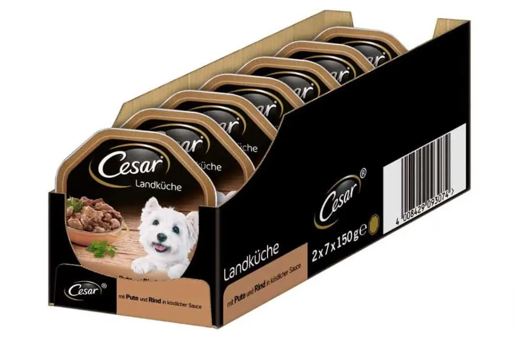 Cesar Hundefutter Nassfutter Landküche mit zartem Truthahn, Rind und Krautern, 14 Schalen (14 x 150g) ab 8,18 € inkl. Prime-Versand (statt 14,05 €)