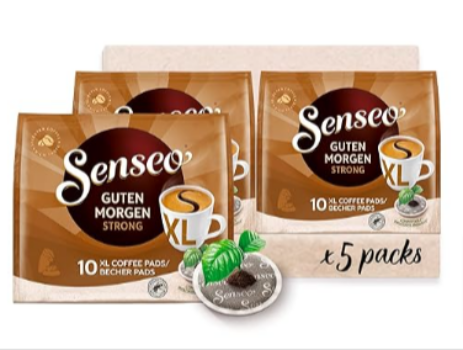 Senseo®-Pads-Guten-Morgen-Strong-XL-Kaffee-RA-zertifiziert-5-Packungen-x-10-Becherpads-Amazon-de-Lebensmittel-Getränke