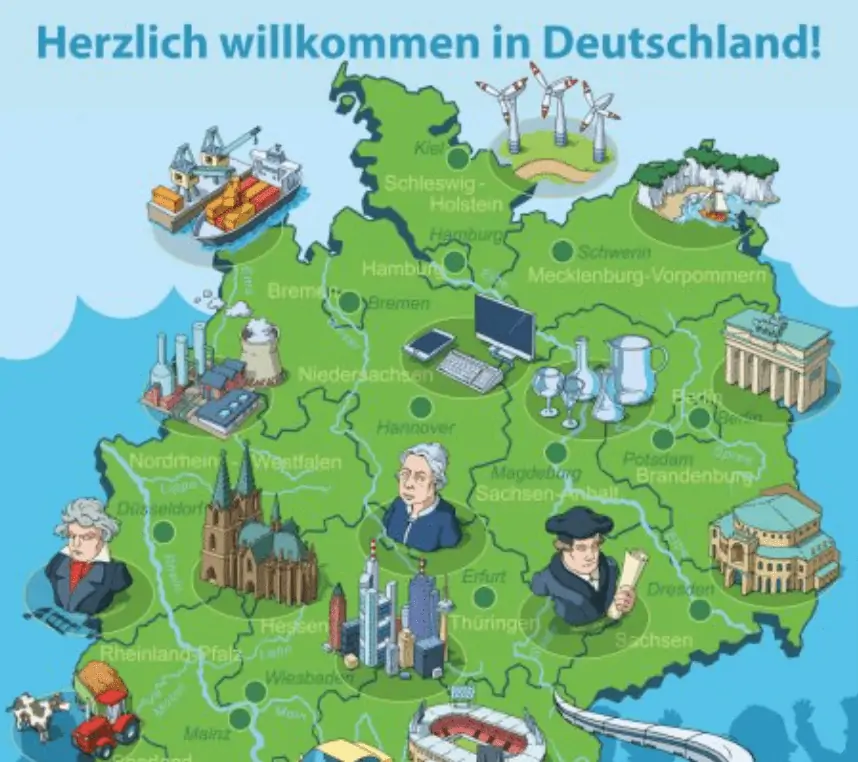 Gratis 🗺️Deutschlandkarte für Kinder Kostenlos bestellen