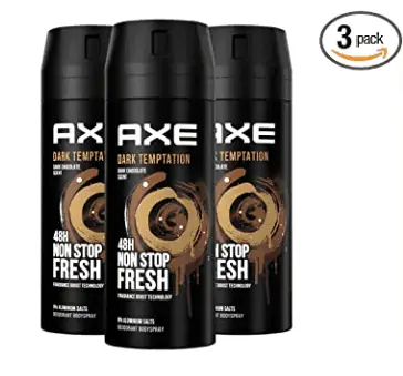 Axe Bodyspray Dark Temptation Deo ohne Aluminium bekaempft geruchsbildende Bakterien und unangenehme