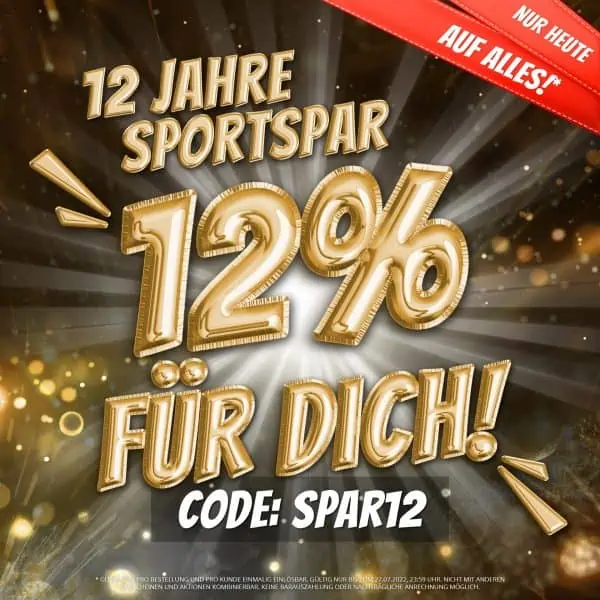 SportSpar: 12 % extra auf alles zum Geburtstag