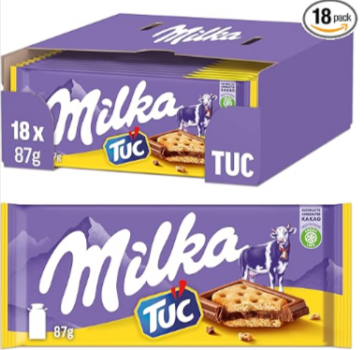 Milka-Alpenmilch-Schokolade-TUC-Cracker-18-x-87g-Zartschmelzende-Schokoladentafel-mit-gesalzenen-Crackern-87-g-18er-Pack-Amazon-de-Lebensmittel-Getränke