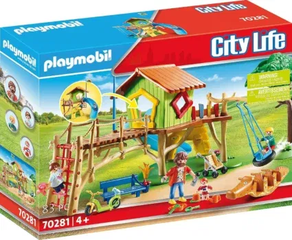 PLAYMOBIL City Life 70281 Abenteuerspielplatz mit Kletterwand