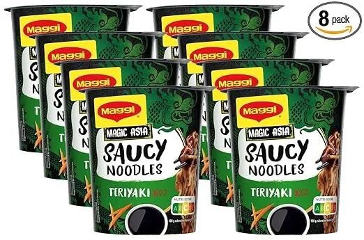 Maggi Magic Asia Saucy Noodles Teriyaki Cup 8er Pack (8x75g) ab 7,52 € inkl. Prime-Versand