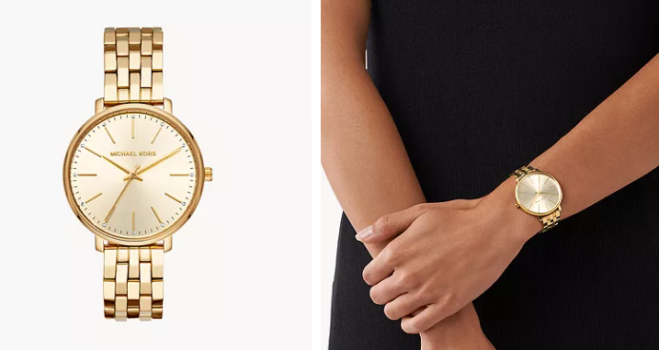 Michael-Kors-Damen-Uhr-Pyper-3-Zeiger-Werk-Edelstahl-goldfarben-MK3898-Watch-Station