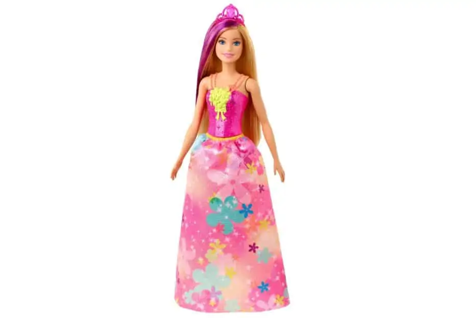 2 barbie dreamtopia prinzessin mit blumenrock gjk13