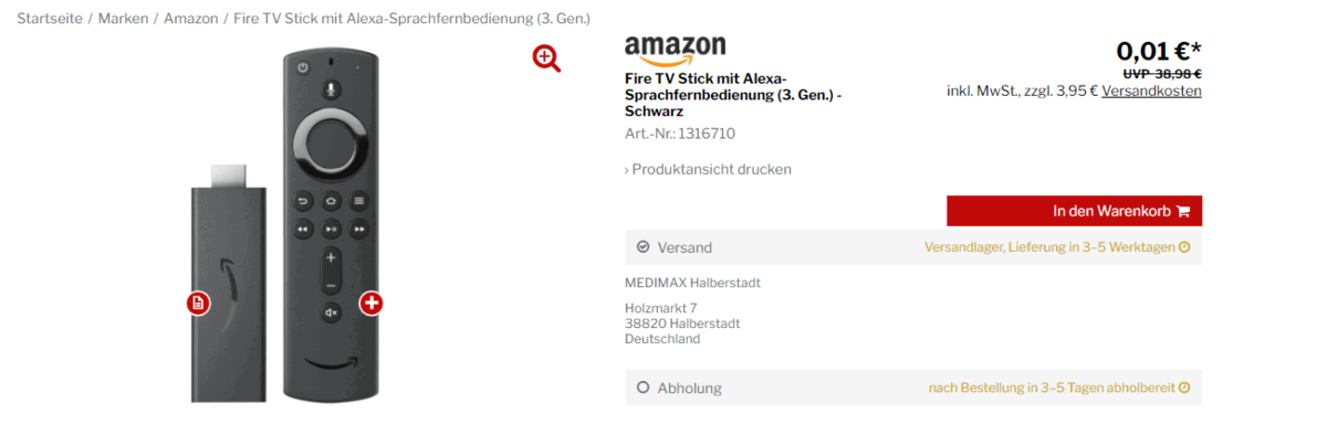 Amazon Fire Tv Stick Mit Alexa Sprachfernbedienung 3 Gen