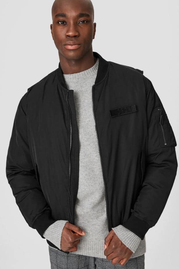 Ca Herren Blouson Bomberjacke In Schwarz