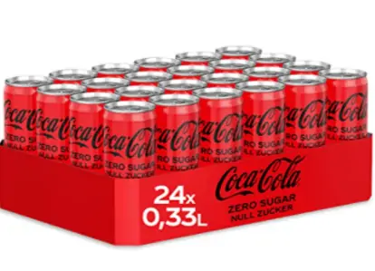 Coca-Cola Zero Sugar 24er Pack (24 x 330 ml) ab 14,84 € inkl. Prime-Versand zzgl. Pfand [0,62€ pro Dose]