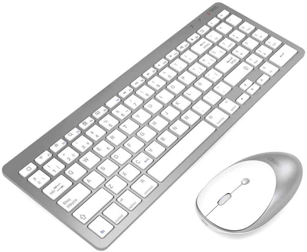 Inphic Ultra Duenne Bluetooth Tastatur Mit Maus Set