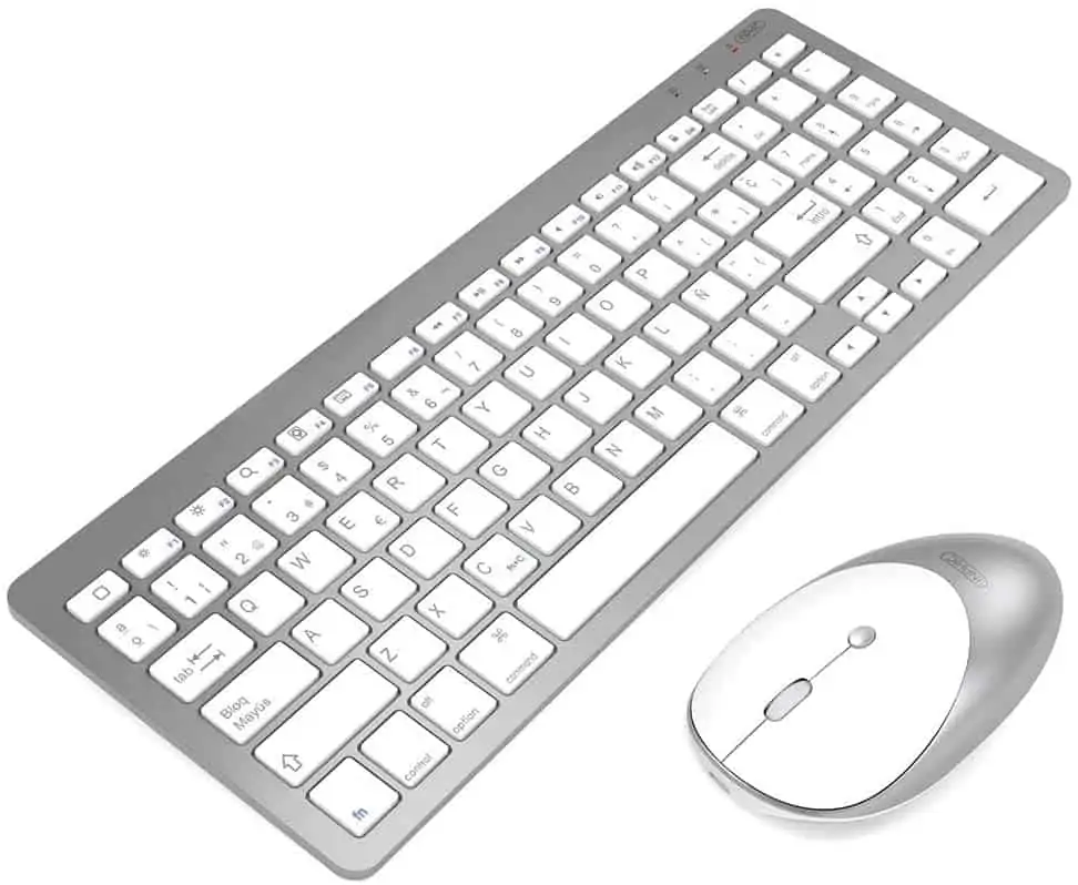 INPHIC Ultra duenne Bluetooth Tastatur mit Maus Set