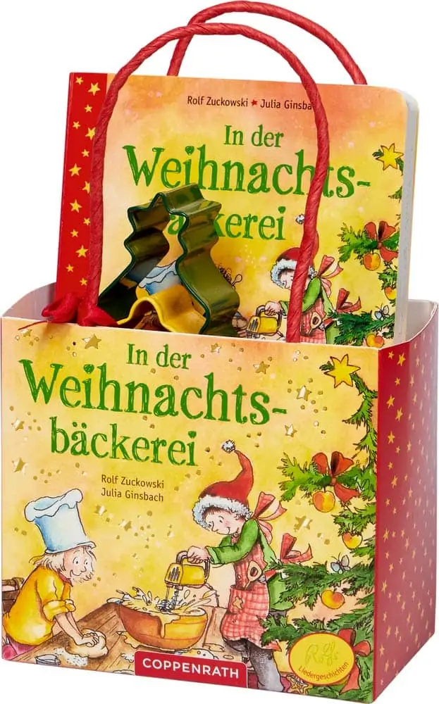 In der Weihnachtsbaeckerei Geschenkset Buch mit Ausstechfoermchen