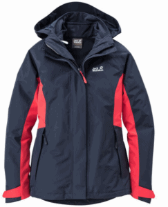 Jack Wolfskin Outdoorjacke Towada Mit Fleece Innenjacke Blau Rot