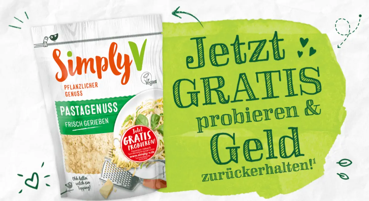 Simply V Pastagenuss Geld zurueck Aktion