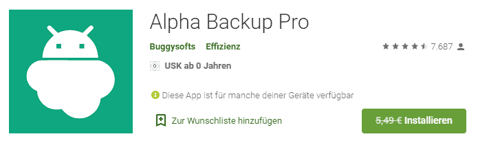 Alpha Backup Pro – Apps Bei Google Play