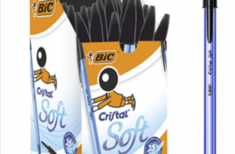 BIC Cristal Soft Kugelschreiber nicht ausfahrbar Schwarz 50 Stueck Amazon de Buerobedarf Schreibwaren