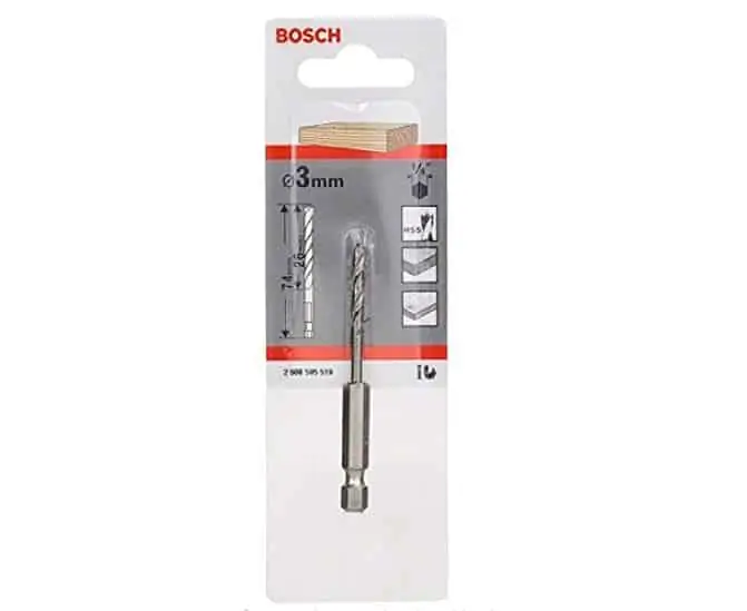 Bosch Professional Holzspiralbohrer mit 1/4- Sechskantschaft HSS (Ø 3 mm) für 1,48€ [Prime] statt 6,23€