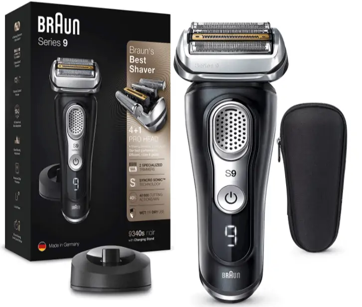 Braun Series 9 9340s Wet Dry Herren Elektrorasierer mit Ladestation