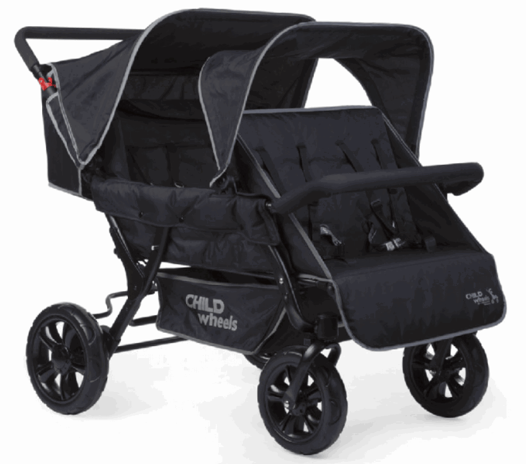 Childhome Two By Two Sportwagen 4 Children Schwarz