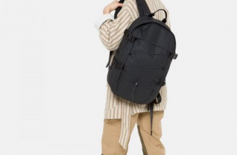 Eastpak Rucksack BORYS Surfaced Black Mit Bungee Seil