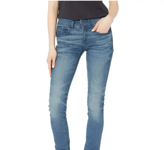 G STAR RAW Damen Jeans Lynn Mid Waist Skinny Jeans Blau Medium Aged 6550 071 34W 32L Amazon de Bekleidung