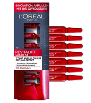 L Oreal Paris Ampullen Revitalift Laser X3 Anti Aging Gesichtspflege Mit Peeling Effekt 7 Tage Kur Glykolsaeure 7 X 1 3 Ml Amazon De Beauty