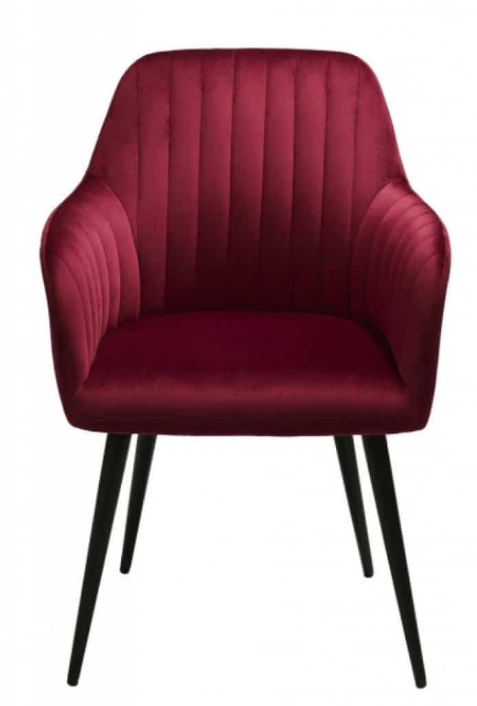 Modern Living Stuhl Aus Samt In Magenta