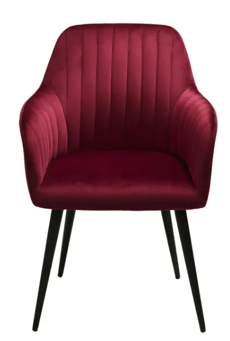 Modern Living Stuhl aus Samt in Magenta