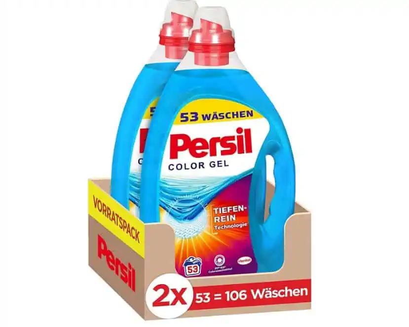 Persil Color Kraft-Gel Colorwaschmittel für 106 (2×53) Waschladungen – ab 14,12 € [Prime/ im Spar-Abo 12,71 € ] statt 23,95 €