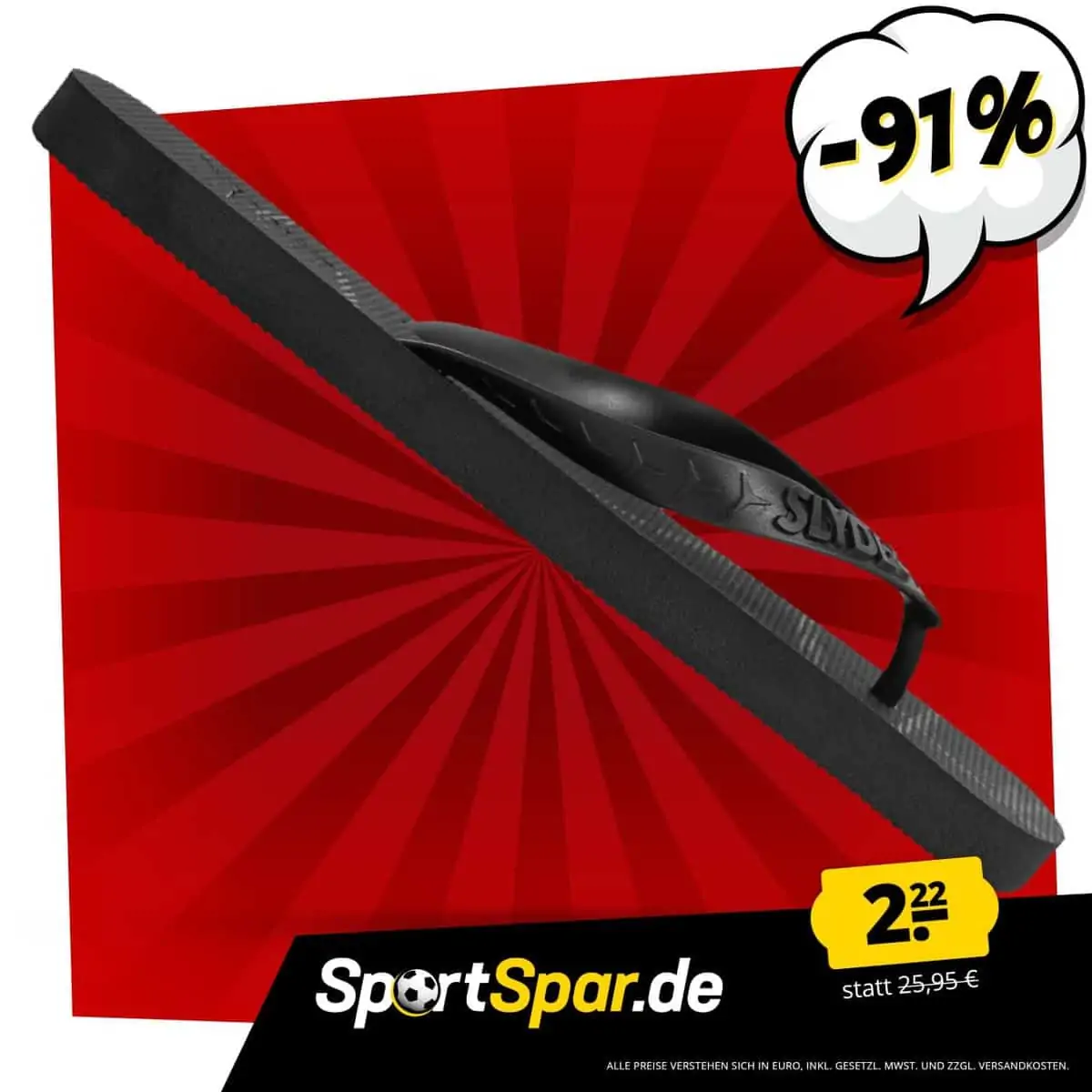 Slydes Angra Herren Zehentrenner für 2,22 € zzgl. 3,95 € Versand