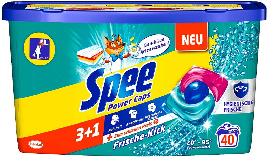 Spee Power Caps Frische Kick 31 Vollwaschmittel 40 Waschladungen