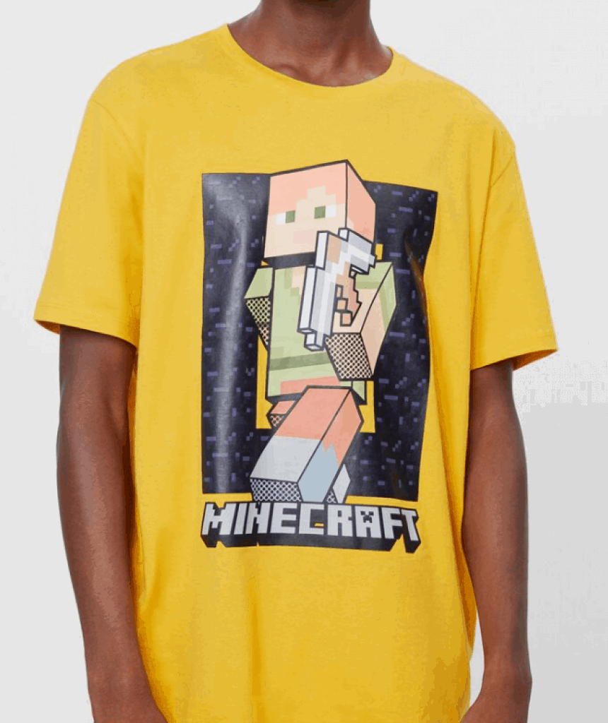 T Shirt Minecraft Sale Favoriten Herren Bershka