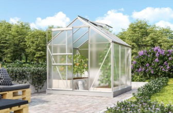 Vitavia Gewaechshaus Delia 3800 4 mm aluminiumfarben 192 x 192 cm ǀ toom Baumarkt