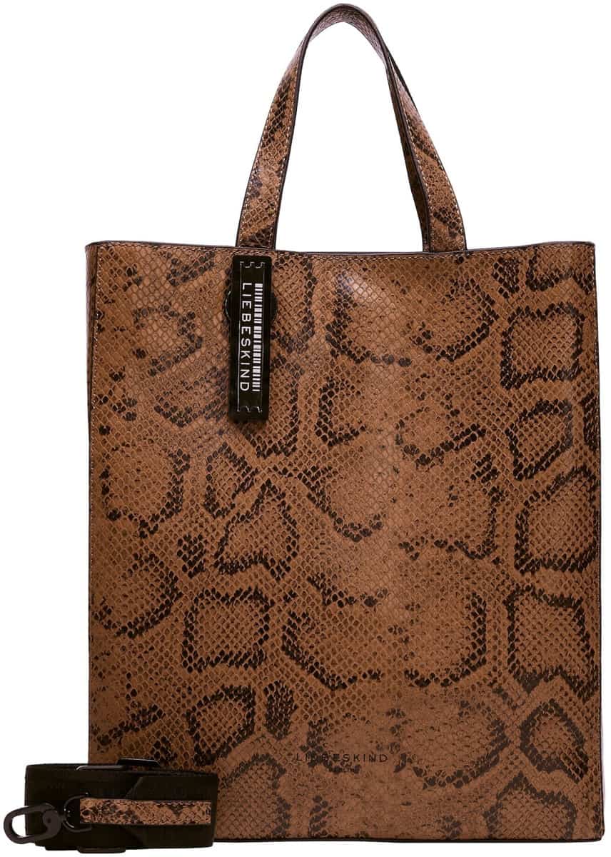 Liebeskind Snake Paper Bag Tote M Caramel