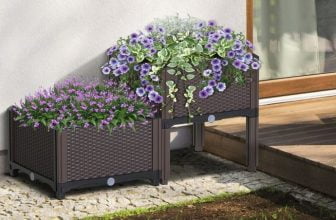 outsunny planter on square legs vegetable garden 2 floors 2