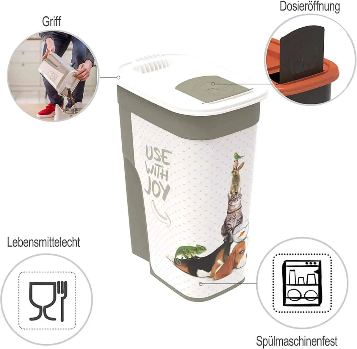 Rotho Flo Tierfutterbehälter (4,1 l/2kg) Deckel für 4,99€ (Prime)