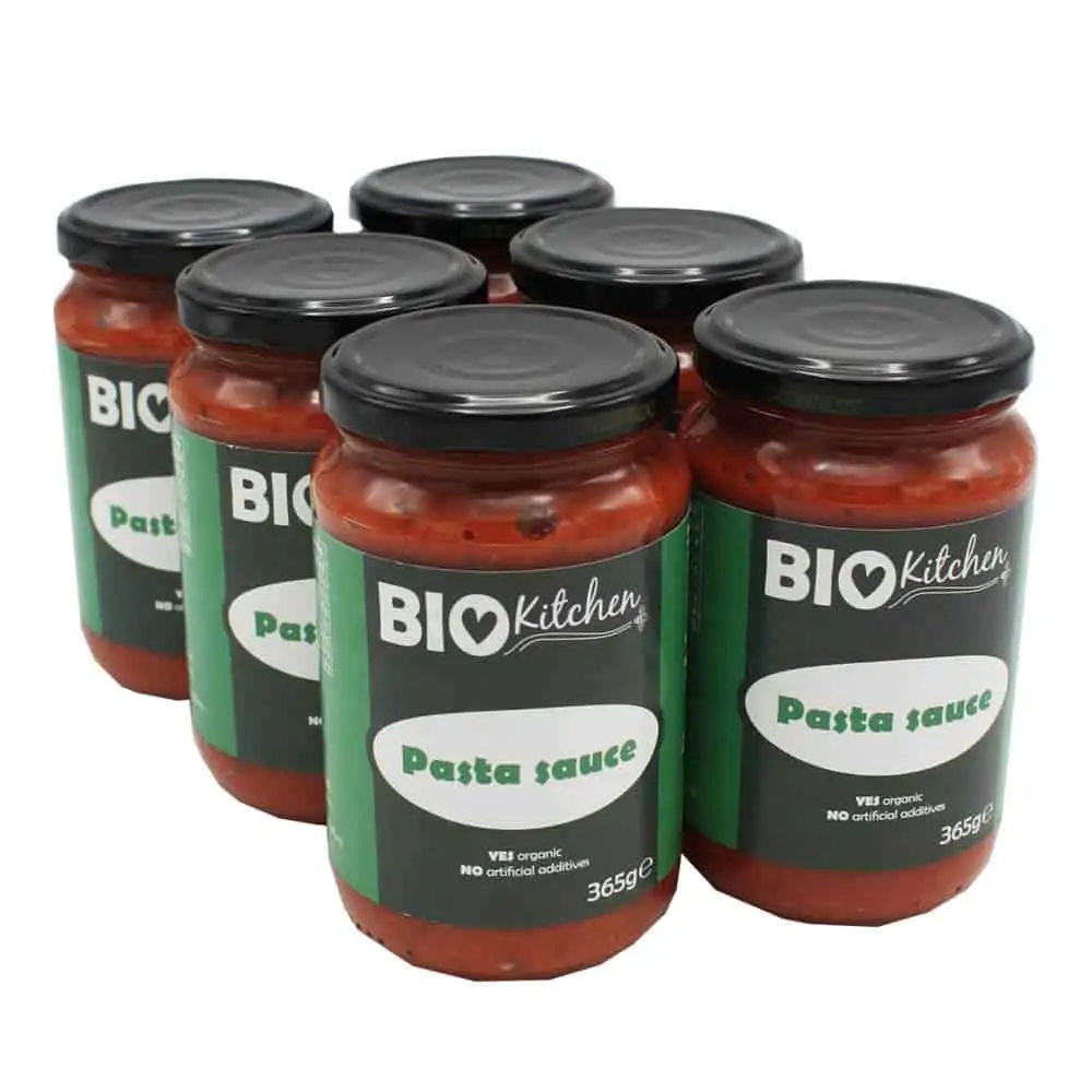 BioKitchen Bio-Nudelsauce 6er-Pack (6 x 365 g) ab 4,64 € inkl. Prime-Versand (statt 8,55 €)