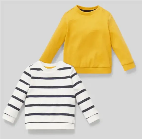 C&A Baby-Sweatshirts aus Bio-Baumwolle 2er Multipack (Gr. 62-98) für 7,49 €  inkl. Versand  (statt 12,99 €)