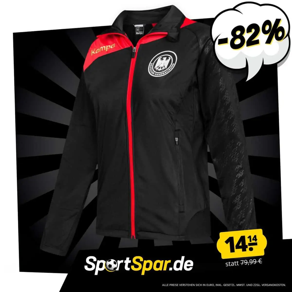 DHB Deutschland Kempa Damen Multi Jacke (Größe S bis L) für 18,09 € inkl. Versand